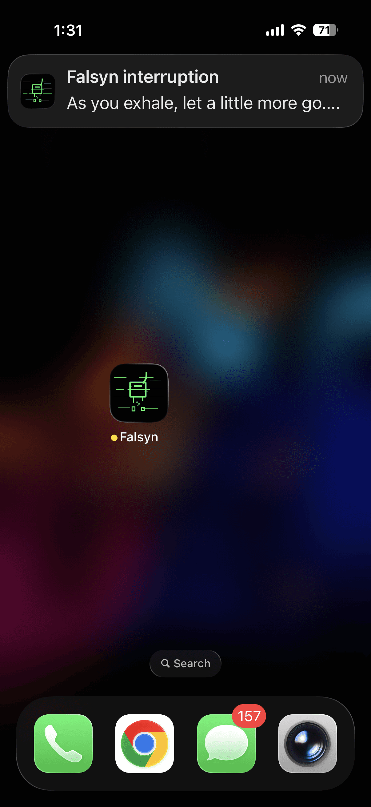 Falsyn interruption push notification on the lock screen